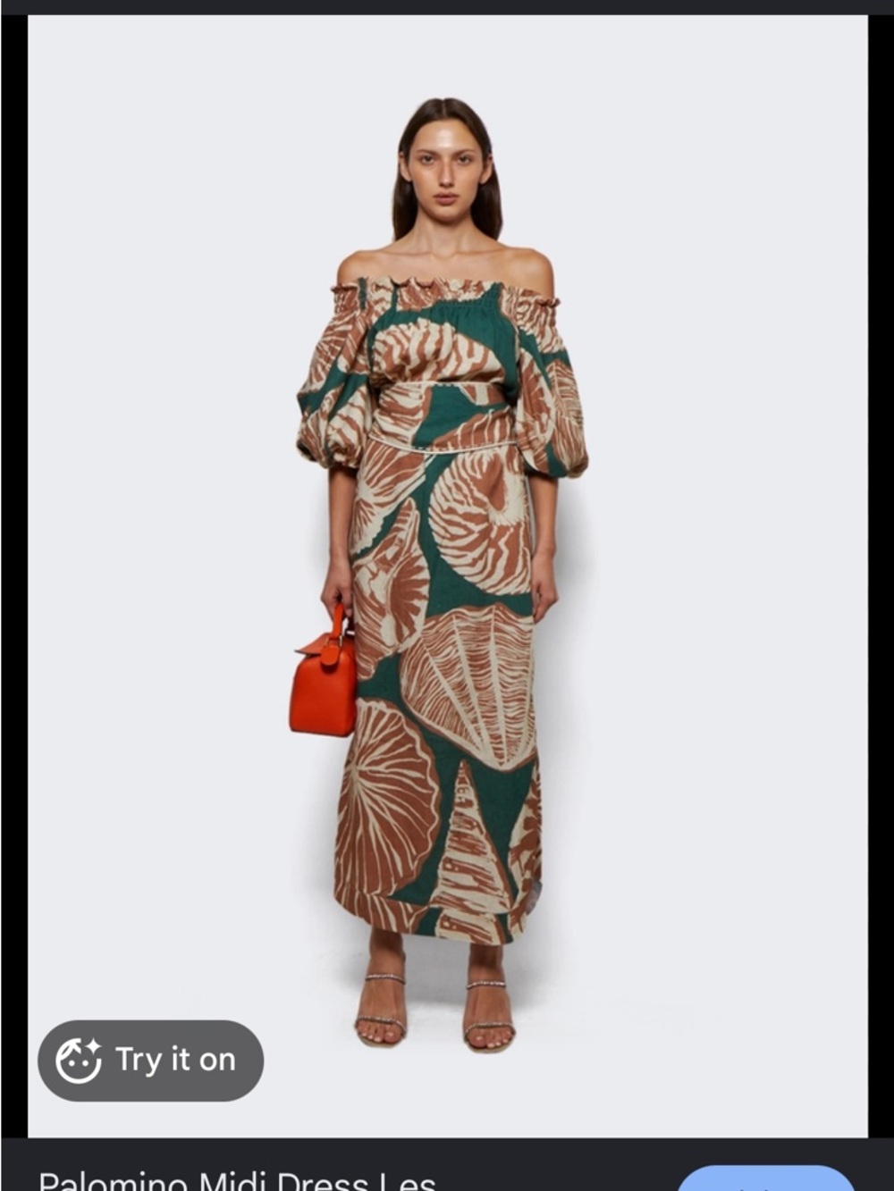 Johanna Ortiz Palomino Off Shoulder Linen Maxi Dress XS Resort
